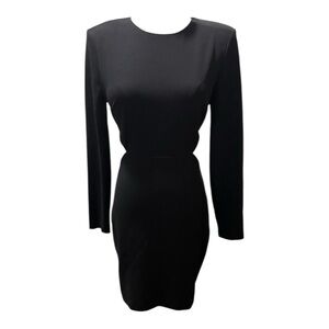 Express Black Long-Sleeve Cutout Mini Dress‎ XS